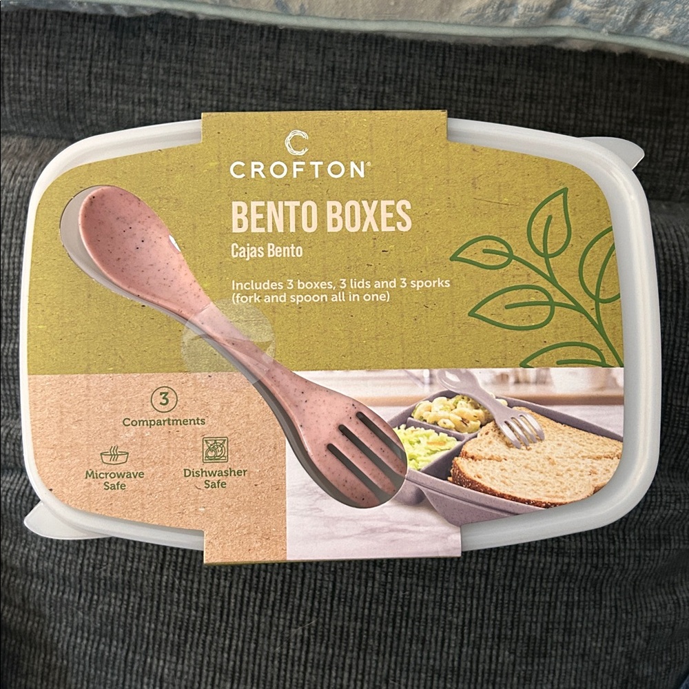 Crofton Bento Boxes with Pink Spork